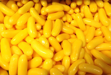 Sweets candy yellow oval, texture, background