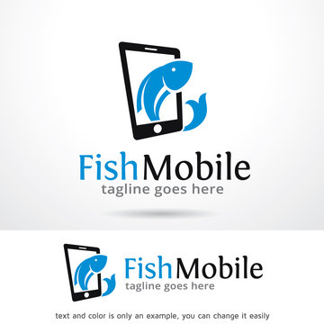 Fish Mobile Logo Template Design Vector 