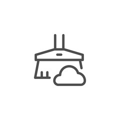 Cleaning service line icon