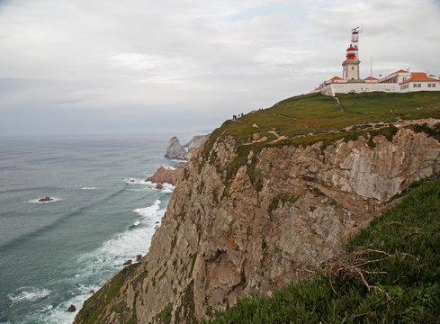 Leuchtturm am westlichsten Punkt Kontinentaleuropas,  Cabo da Roca, Portugal.