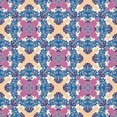 Foto op Canvas Seamless pattern texture. Indian, arabic, turkish style elements. Vintage vector card. Hand drawn doodle illustration. Floral pattern © maxivillus