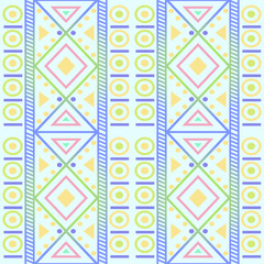 seamless colorful  native geometry pattern background