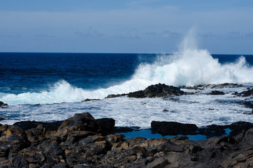 waves breaking on rocks, Gran Canaria