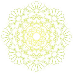 Oriental pattern. Traditional round coloring ornament. Mandala. Adult coloring. Round Ornament Pattern. Geometric circle element made in vector.