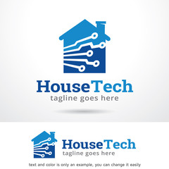 House Tech Logo Template Design Vector 