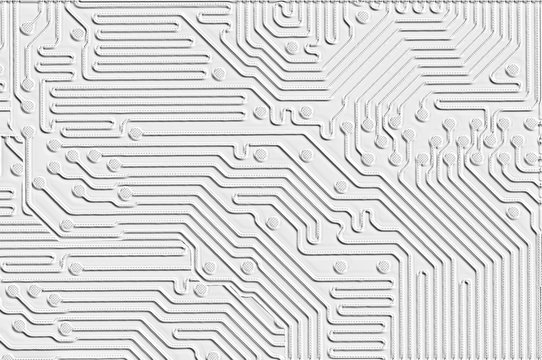 Printed circuit board design as a white texture background