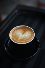 coffee latte in coffee shop