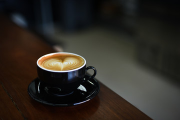 coffee latte in coffee shop