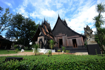 Chiangrai famous place the black house museum of thawan duchanee artist of chiang rai , thailand