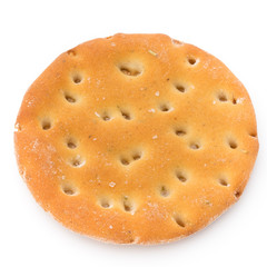 Short pastry cookies isolated on white background.