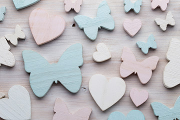 Obraz premium Easter decorations on a beautiful background. Greeting Card.