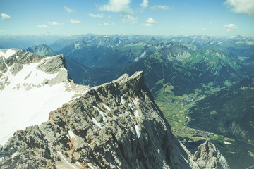 BAVARIAN ALPS, GERMANY - AUGUST, 2016 : view at the little bavarian vilage