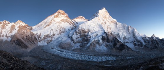 nightly view of Mount Everest, Lhotse and Nuptse