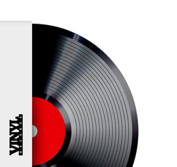 Vinyl record vector illustration.