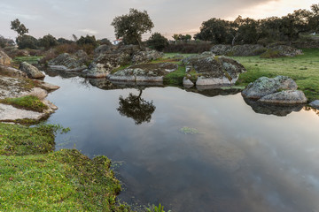 Landscape near Arroyo de la luz. Extremadura. Spain.
