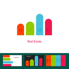 Real estate agency investment logo concept.