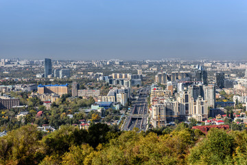 Naklejka premium Urban panorama in Almaty