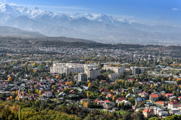 Urban landscape in Almaty