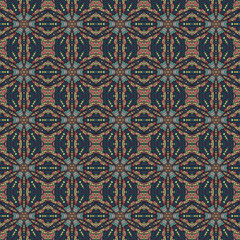 Ornate floral seamless texture, endless pattern with vintage mandala elements.