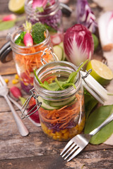 healthy salad in jar