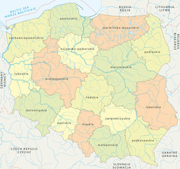 Vector map of Poland administrative division vol.5 