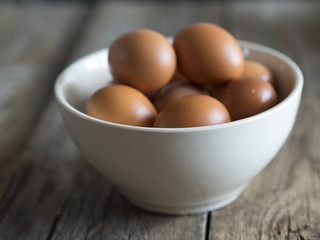 eggs in white bowl
