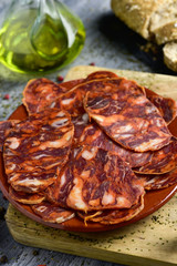 slices of spanish chorizo