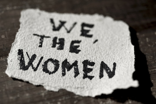 text we the women in a piece of paper