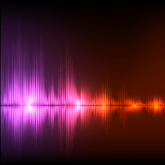Abstract equalizer background. Purple-red wave.