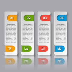 Abstract 3D Paper Infographics