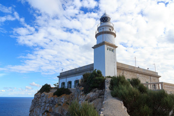 Fototapeta na wymiar Cap de Formentor Lighthouse and Mediterranean Sea, Majorca, Spain