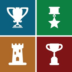 Set of 4 place filled icons