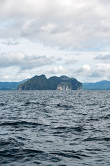  a view from  boat  and the pacific ocean
