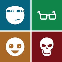 Set of 4 eye filled icons