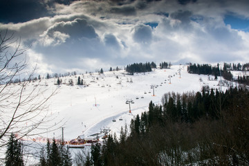 View on the chair lift