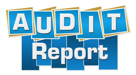 Audit Report Blue Squares Stripes 