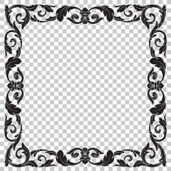 Isolate ornament in baroque style