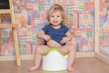 Child potty training concept