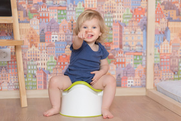 Child potty training concept