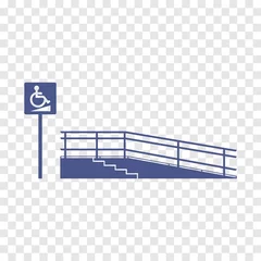 Fotobehang ramp for the disabled vector icon © Yahor Shylau 