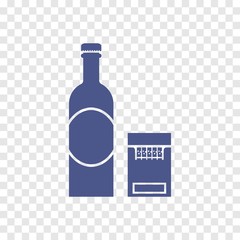 alcohol and cigarettes icon vector
