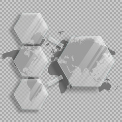 vector illustration of World business map, infographic