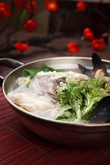 bogeo tang. Puffer Fish Stew.