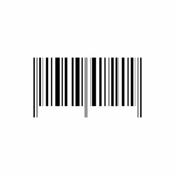 Barcode icon vector design isolated on white background