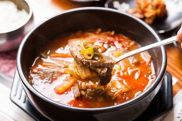 ugeoji tang. Korean-style spicy Cabbage soup.