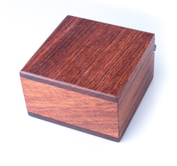 Wood box empty isolated on white background