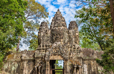 Naklejka premium The Victory Gate of Angkor Thom, Cambodia