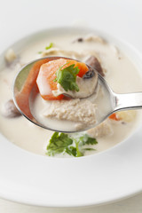 thailändische Tom Kha Gai Suppe