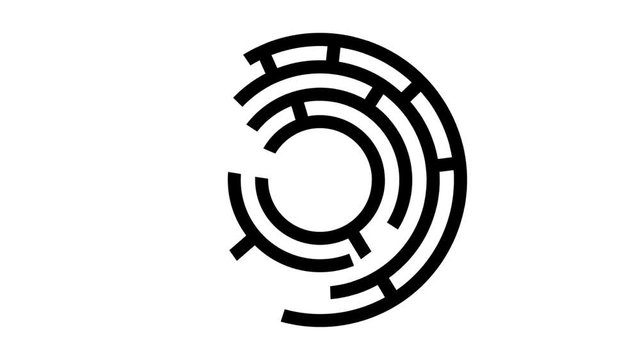 escape circle labyrinth maze puzzle solution animation seamless loopable
