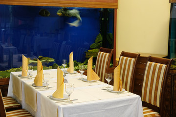 Interior of a restaurant